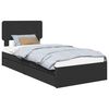 vidaXL Aufbewahrungsbett Verstellbar Schwarz 75 x 190 cm Holzwerkstoff