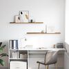 vidaXL Wandregal mit Regal 2 pcs Braun 115 x 9 x 3 cm Holzwerkstoff