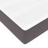 vidaXL Ottoman-Bett mit Matratze Grau 120x200 cm Kunstleder