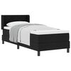 vidaXL Boxspringbett mit Matratze Schwarz 200 x 80 cm Polyester