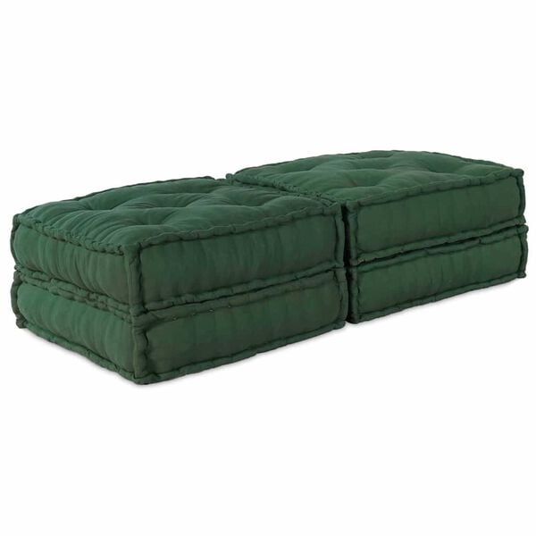 vidaXL Modulares Sofa 2 pcs Grün 140 x 70 x 36 cm Stoff