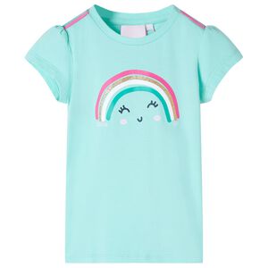 vidaXL Kinder-T-Shirt Helles Minzgr&uuml;n 140