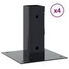 vidaXL Pfostentr&auml;ger Quadrat 4 Stk. 46x46mm Pulverbeschichteter Stahl