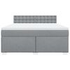 vidaXL Boxspringbett mit Matratze Hellgrau 180x200 cm Stoff