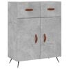 vidaXL Sideboard Betongrau 69,5x34x90 cm Holzwerkstoff