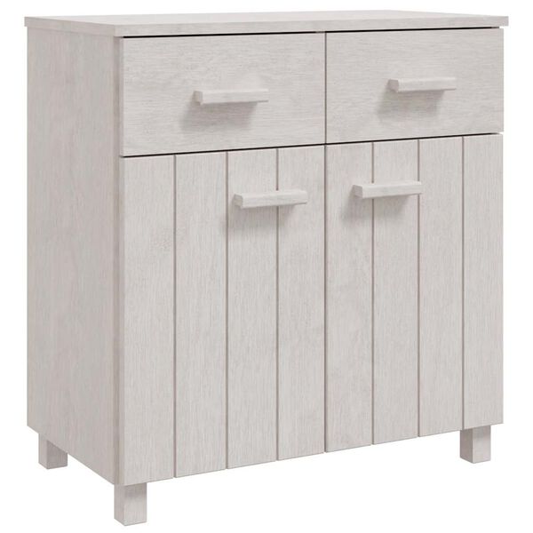 vidaXL Sideboard HAMAR Wei&szlig; 79x40x80 cm Massivholz Kiefer