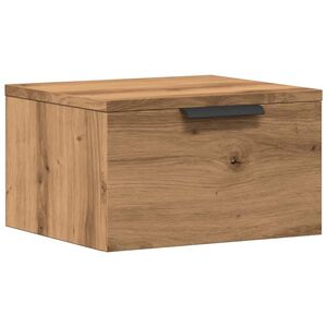 vidaXL Wand-Nachttisch Artisan-Eiche 34x30x20 cm