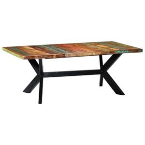 vidaXL Esstisch 200x100x75 cm Altholz Massiv