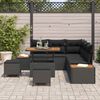 vidaXL Gartensofa-set 8 pcs Schwarz Poly-Rattan