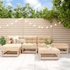 vidaXL 6-tlg. Garten-Lounge-Set Massivholz Kiefer