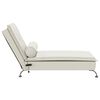 vidaXL Massage-Chaiselongue mit Nackenrolle Creme Samt