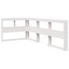 vidaXL Kopfteil mit B&uuml;cherregal L-Form Wei&szlig; 90 cm Massivholz Kiefer