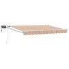 vidaXL Manuelle Gelenkarmmarkise mit LEDs Blau, Orange, Wei&szlig; 3 x 2,5 m
