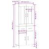 vidaXL Highboard Sonoma-Eiche 69,5x34x180 cm Holzwerkstoff