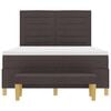 vidaXL Boxspringbett mit Matratze Dunkelbraun 140 x 200 cm Stoff