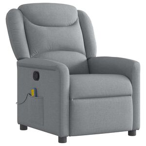 vidaXL Massagesessel Hellgrau Stoff