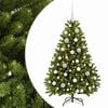 vidaXL K&uuml;nstlicher Weihnachtsbaum Hellgr&uuml;n mit Kugeln 120 cm 150 LEDs