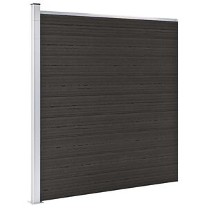 vidaXL Zaunelement WPC 175x186 cm Schwarz