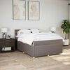 vidaXL Boxspringbett mit Matratze Taupe 140x200 cm Stoff