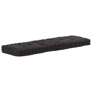vidaXL Palettenkissen Baumwolle 120&times;40&times;7 cm Schwarz