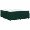 vidaXL Boxspringbett mit Matratze Dunkelgr&uuml;n 200x200 cm Samt
