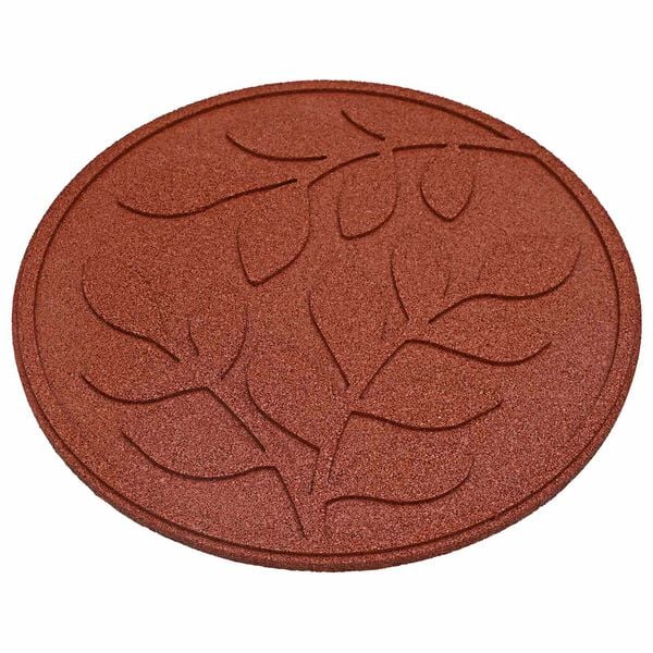 vidaXL Gehwegstein 6 pcs Rot &Oslash; 44 x 2 cm Gummi