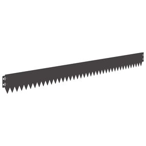 vidaXL Raseneinfassung 30 pcs 103 x 10 cm Stahl Schwarz