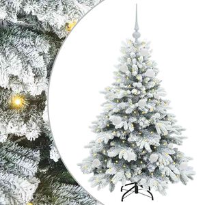 vidaXL K&uuml;nstlicher Weihnachtsbaum mit 150 LEDs Wei&szlig; 120 cm PE und PVC