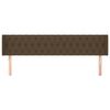 vidaXL Kopfteil mit Ohren Dunkelbraun 183x16x78/88 cm Stoff