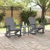 vidaXL Garten-Lounge-Set 3 pcs Hellgrau HDPE