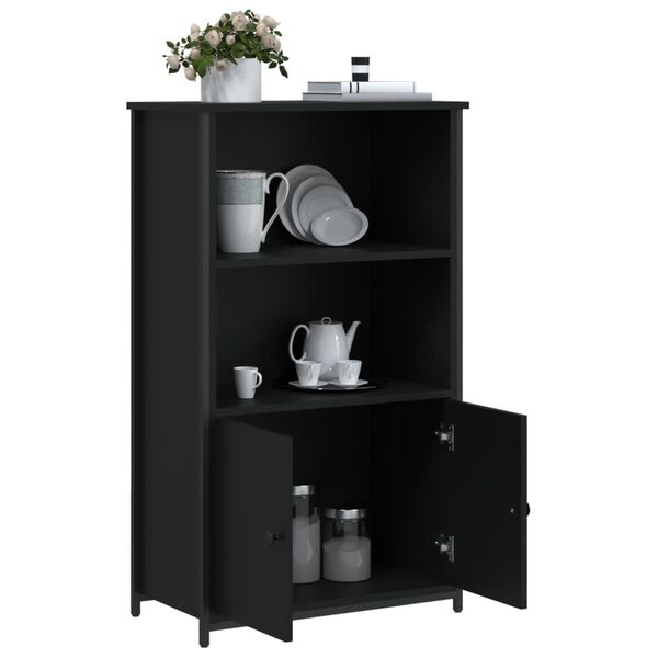 vidaXL Highboard Schwarz 62x32x103,5 cm Holzwerkstoff