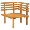 vidaXL Garten-Ecksofa mit Kissen Massivholz Akazie