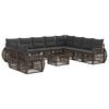 vidaXL Gartensofa-set 11 pcs Grau und Dunkelgrau Poly-Rattan