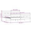vidaXL Metallbett ohne Matratze Sonoma-Eiche 200x200 cm