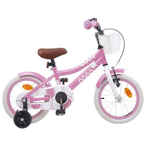 vidaXL Kinderfahrrad 12 Zoll f&uuml;r 2-4 Jahre alt Hellrosa