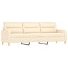 vidaXL 3-Sitzer-Sofa mit Kissen Creme 210 cm Stoff