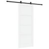 vidaXL Schiebet&uuml;r 86 x 211 cm Holzwerkstoff Wei&szlig; und Schwarz