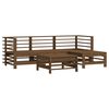 vidaXL 5-tlg. Garten-Lounge-Set mit Kissen Honigbraun Massivholz