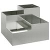 vidaXL Gartenblumentopf Silber 100 x 100 x 60 cm Verzinkter Stahl