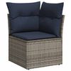vidaXL Gartensofa-set mit Kissen 7 pcs Grau Poly-Rattan