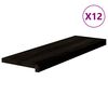 vidaXL Treppenstufen 12 Stk. Dunkelbraun 80x30x2 cm Massivholz Eiche