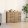 vidaXL Sideboard 2 pcs Artisan-Eiche 60 x 31 x 84 cm Holzwerkstoff