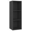 vidaXL TV-Schränke 3 Stk. Grau 107x35x37 cm Holzwerkstoff