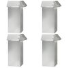 vidaXL Schneckenzaun 4 stk. 13,5 x 13,5 x 25 cm Verzinkter Stahl