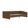 vidaXL Tagesbett mit Matratze USB Dunkelbraun Stoff 90x200 cm