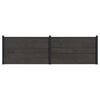 vidaXL Zaunelement 2 pcs WPC und Aluminium Schwarz
