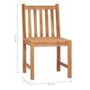 vidaXL 5-teiliges Garten-Ess-Set 120 x 70 cm Massivholz Teak