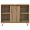 vidaXL Badezimmermöbel-Set mit Regal 3 pcs Artisan-Eiche Holzwerkstoff
