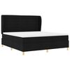 vidaXL Boxspringbett mit Matratze Dunkelgrau 90x190 cm Schwarz Stoff