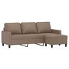 vidaXL 3-Sitzer-Sofa mit Hocker Cappuccino-Braun 180 cm Kunstleder